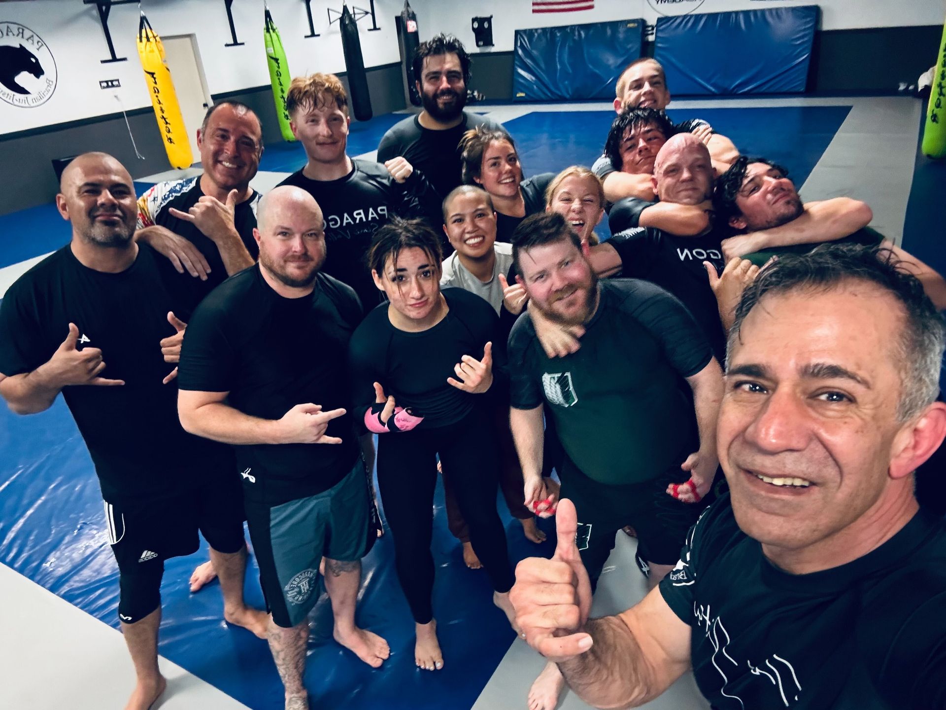 Families training Brazilian Jiu Jitsu at Paragon Simi Valley in Simi Valley, CA.