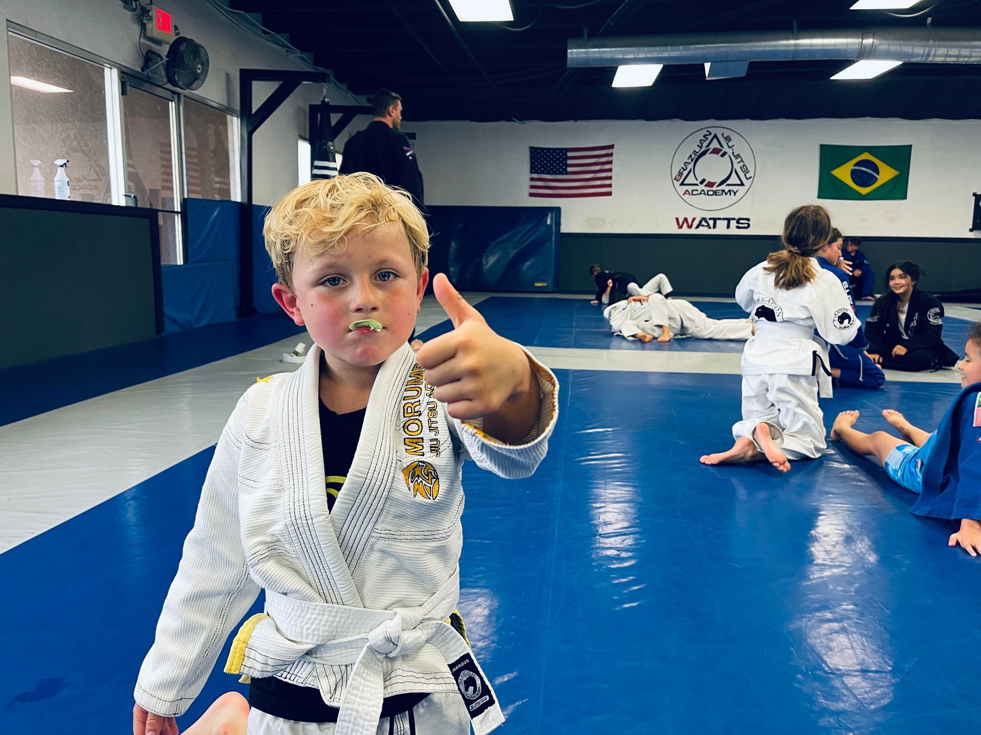 Students drilling brazilian jiu jitsu technique at Paragon Simi Valley in Simi Valley, CA.