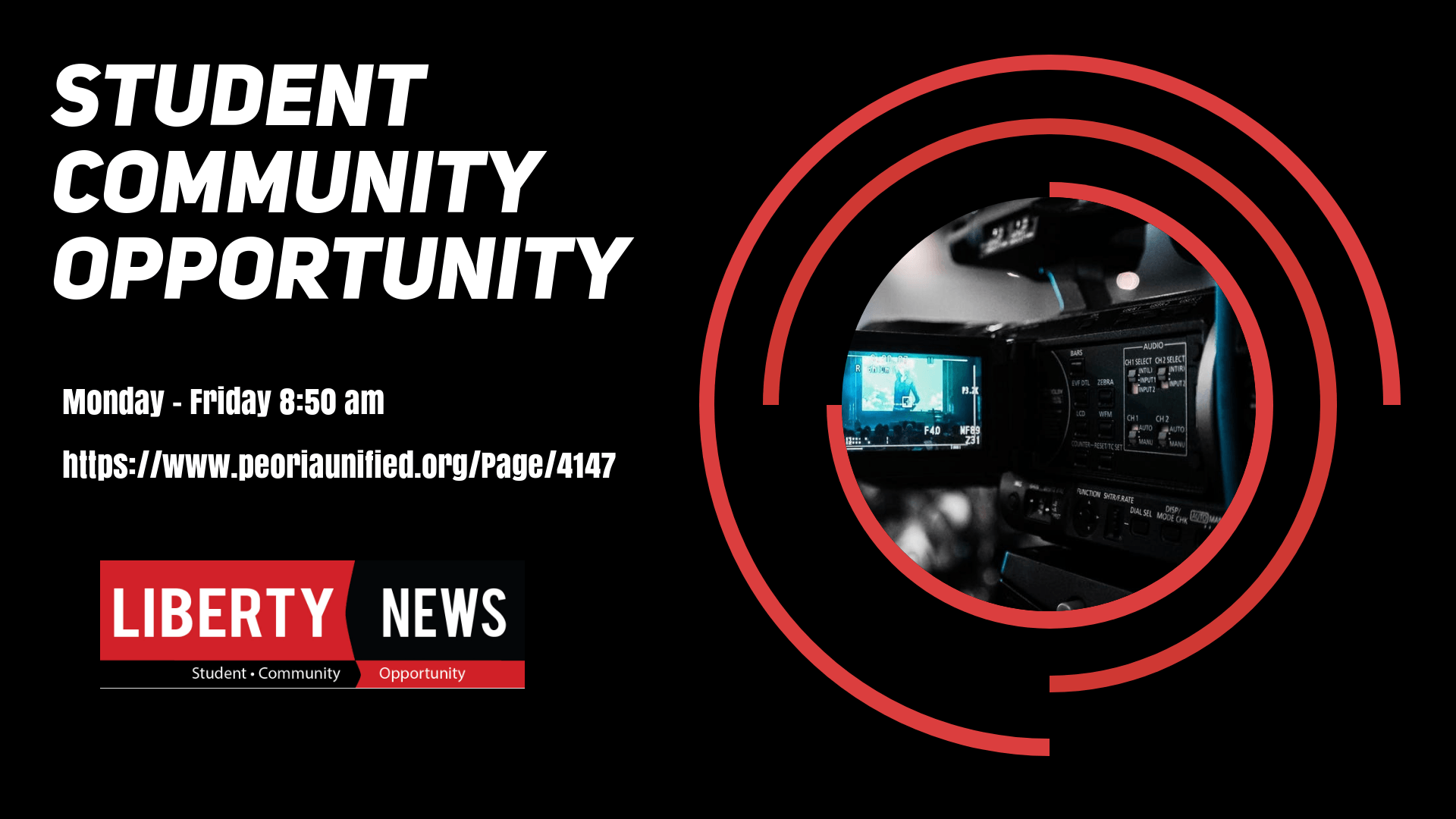 a poster for a student community opportunity liberty news
