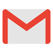 a red and white gmail logo on a white background
