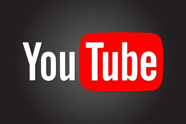 a youtube logo on a black background