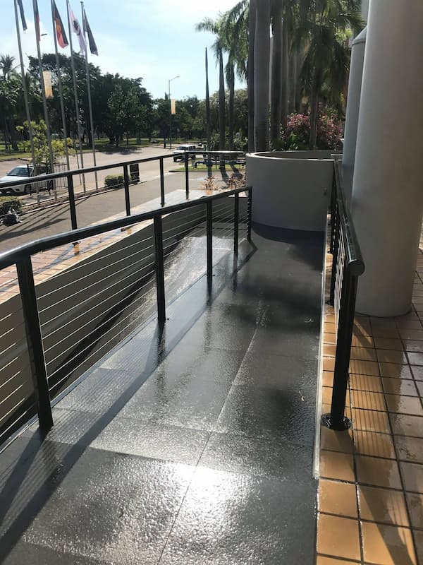 Wheelchair Ramp In A Newly Build Commercial Building - Commercial Builders In Coolalinga, NT