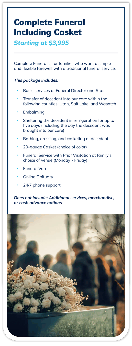 Complete Funeral Including Casket