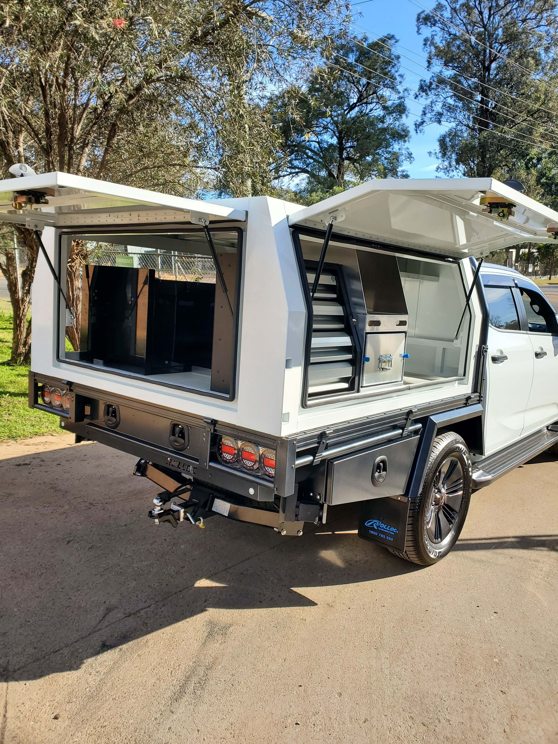 Opened Custom Made Canopy — Wilberforce, NSW — Rolloc Industries