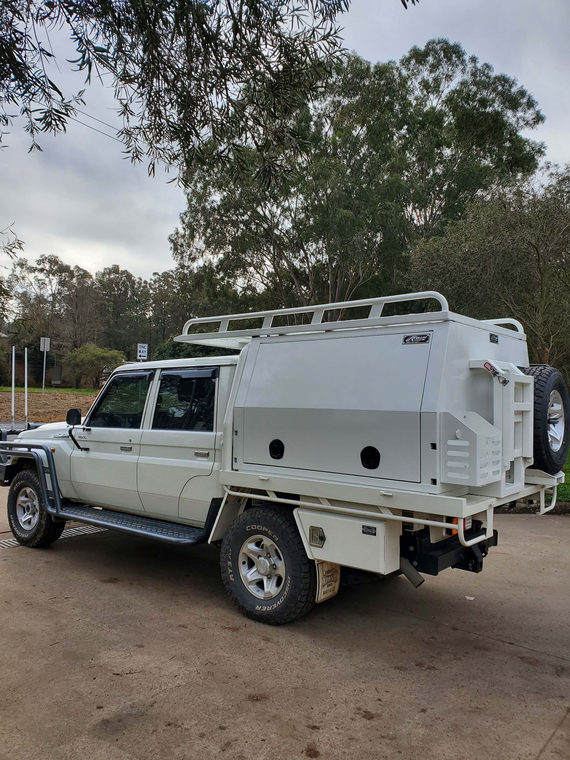Full White Landcruiser Canopy Left Side View — Wilberforce, NSW — Rolloc Industries