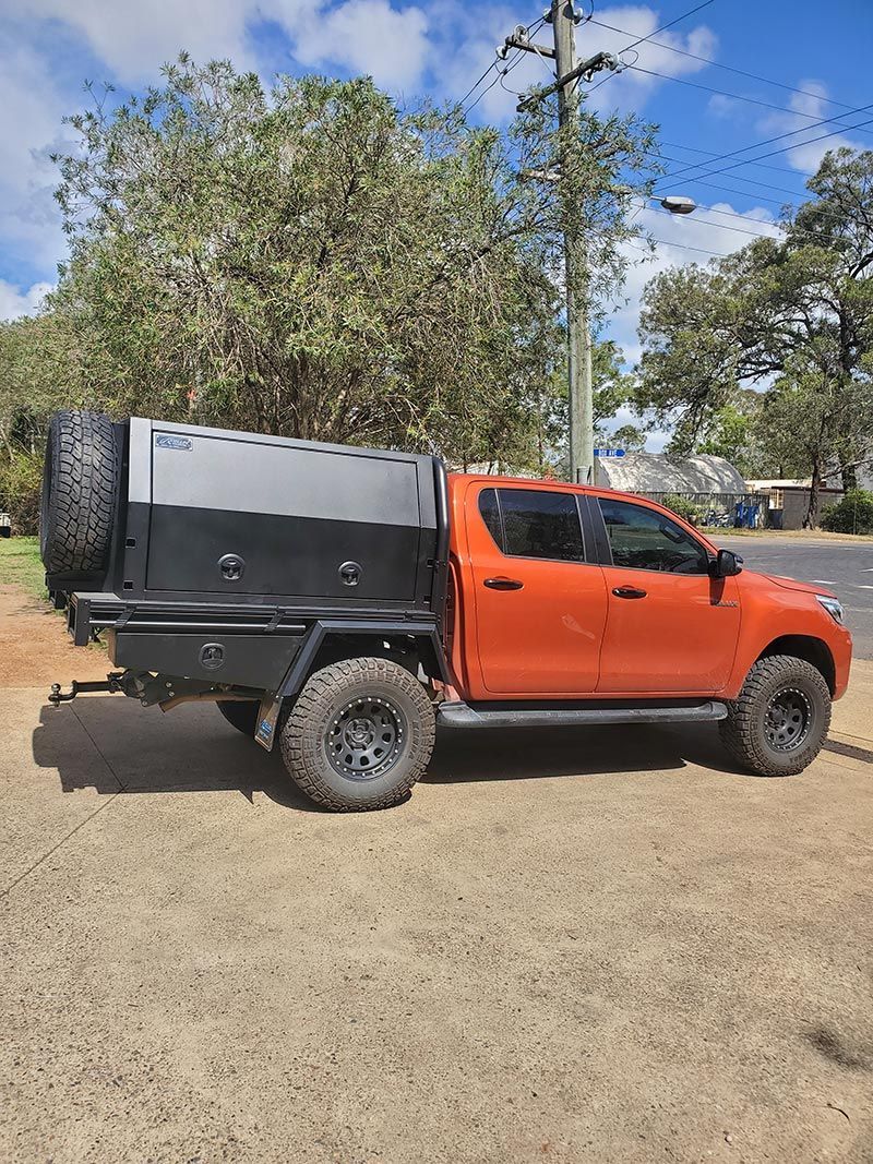 Black Vehicle With Canopy — Wilberforce, NSW — Rolloc Industries