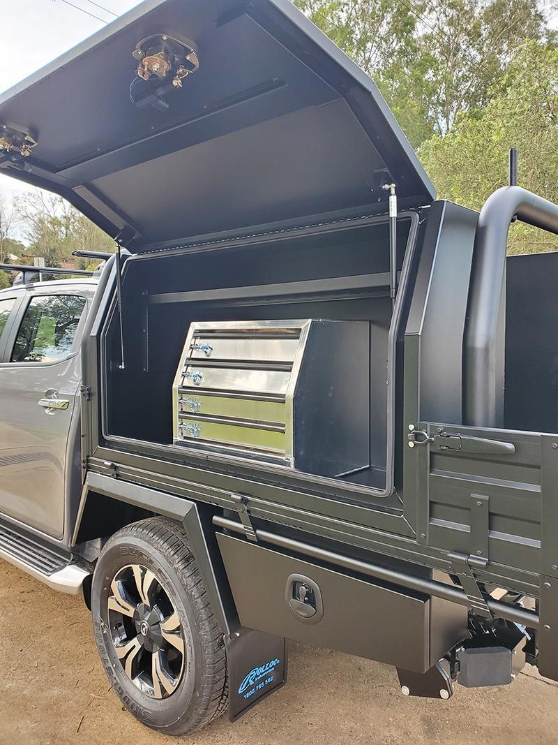 Car With Big Toolboxes — Wilberforce, NSW — Rolloc Industries