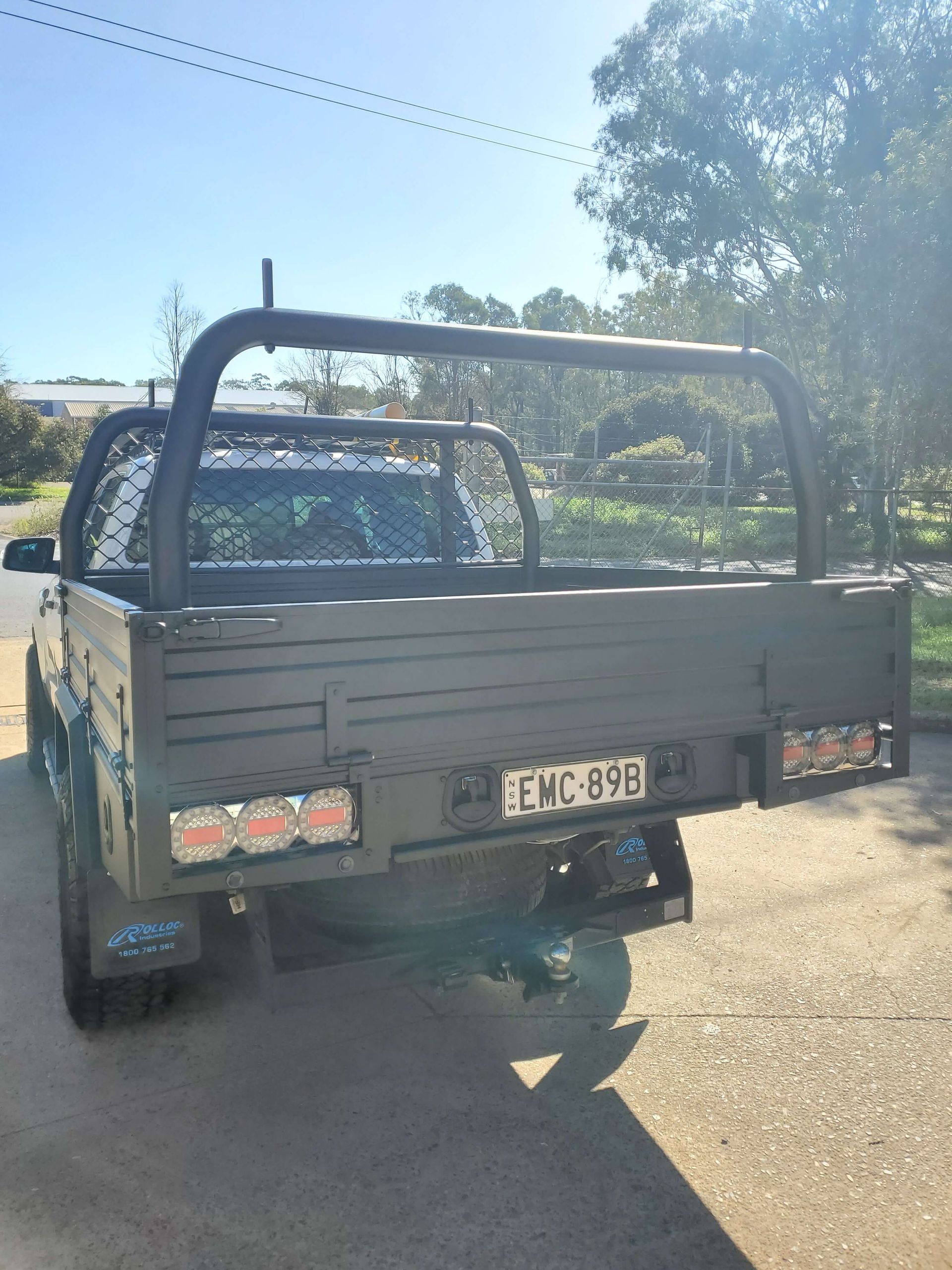 Installed Aluminium Tray with Handle Bar — Wilberforce, NSW — Rolloc Industries