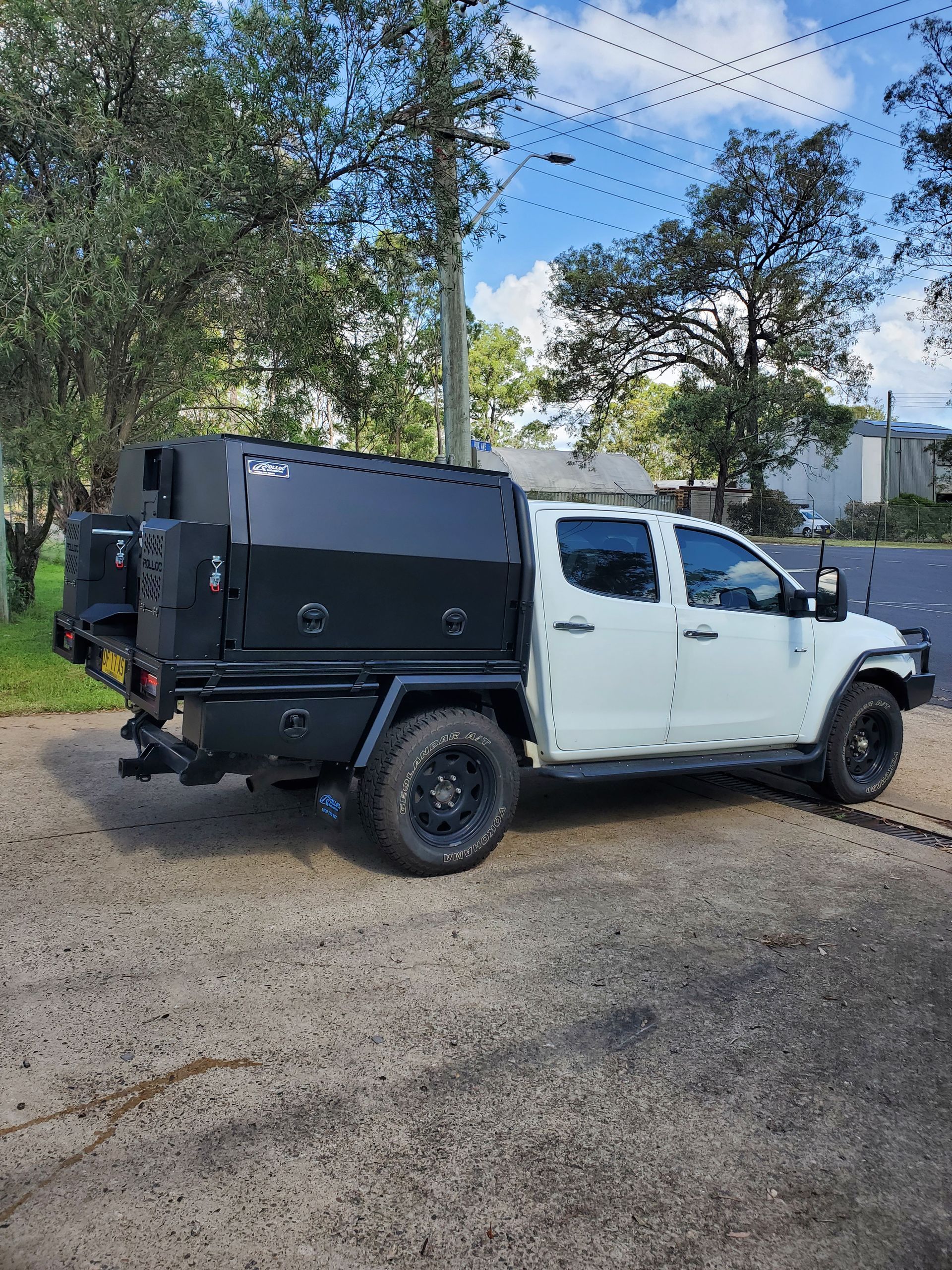 White and Black Pick Up Car — Wilberforce, NSW — Rolloc Industries