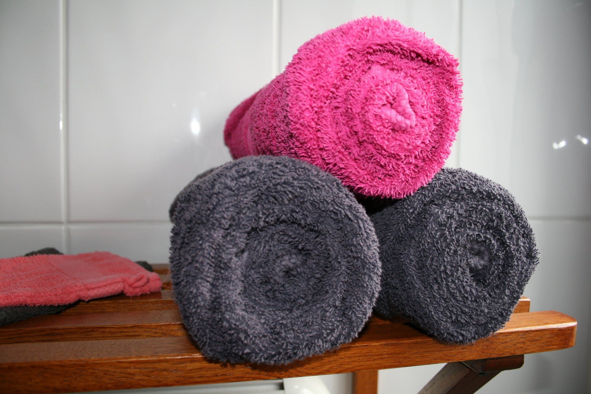 Fleur badkamer handdoeken