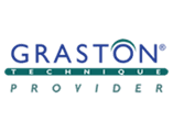 A logo for graston technique provider is shown on a white background.