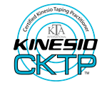 A logo for certified kinesio taping practitioners.