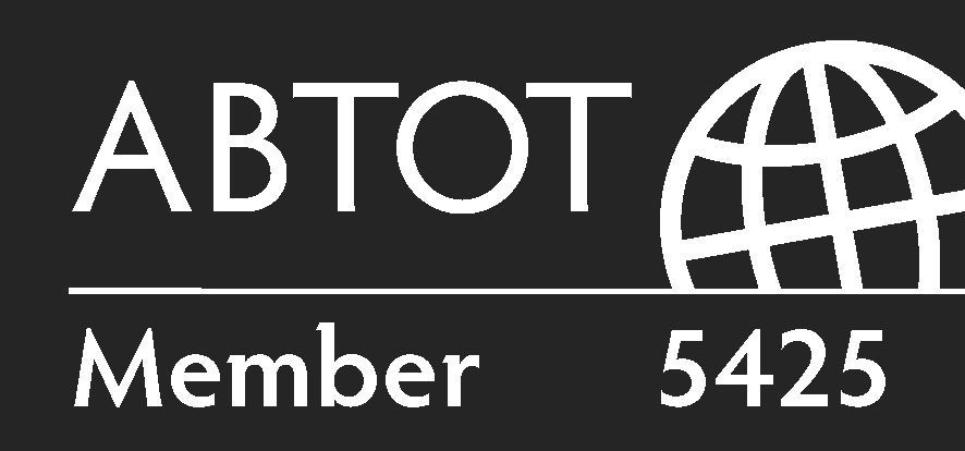 A black and white logo for abtot member 5425