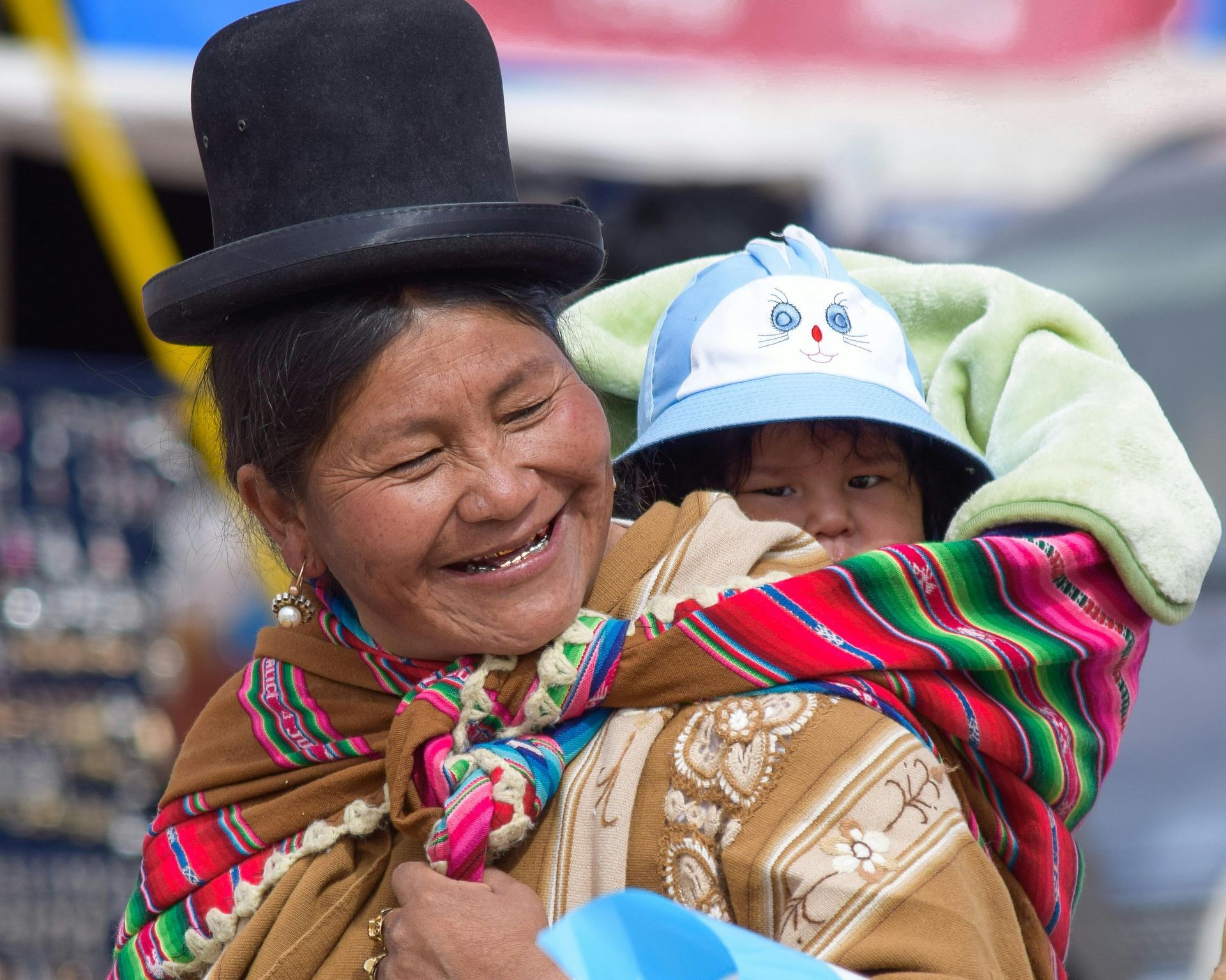 Bolivian street trader