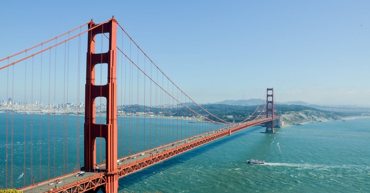 An aerial view of the golden gate bridge in san francisco.