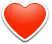 A red heart with a white border on a white background. | 19th Avenue Garage