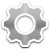 A gear with a circle in the middle on a white background. | 19th Avenue Garage