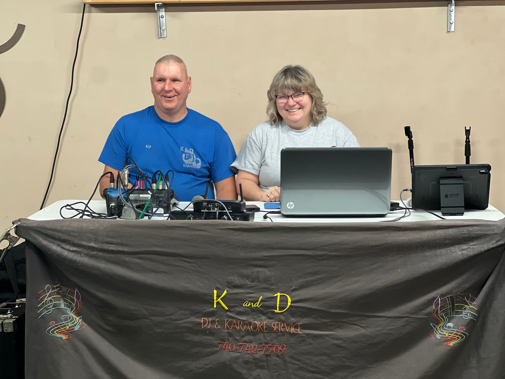 K & D Disc Jockey & Karaoke contact details for booking DJ and karaoke services