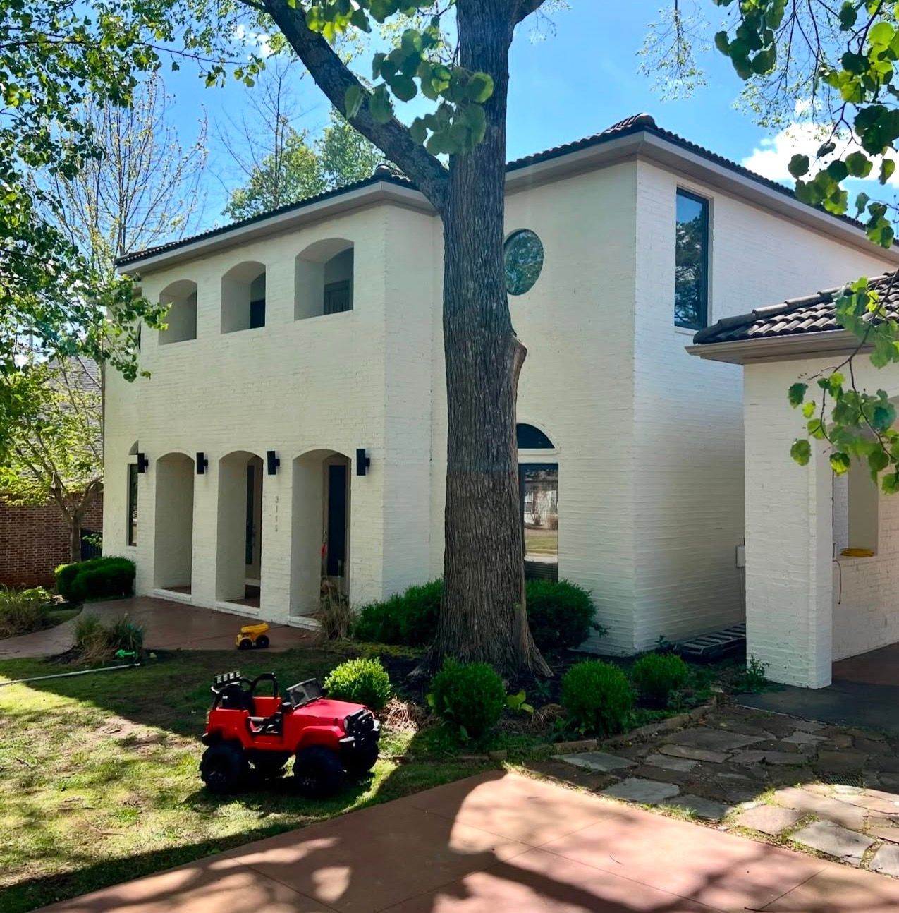 Hallway in newly painted house