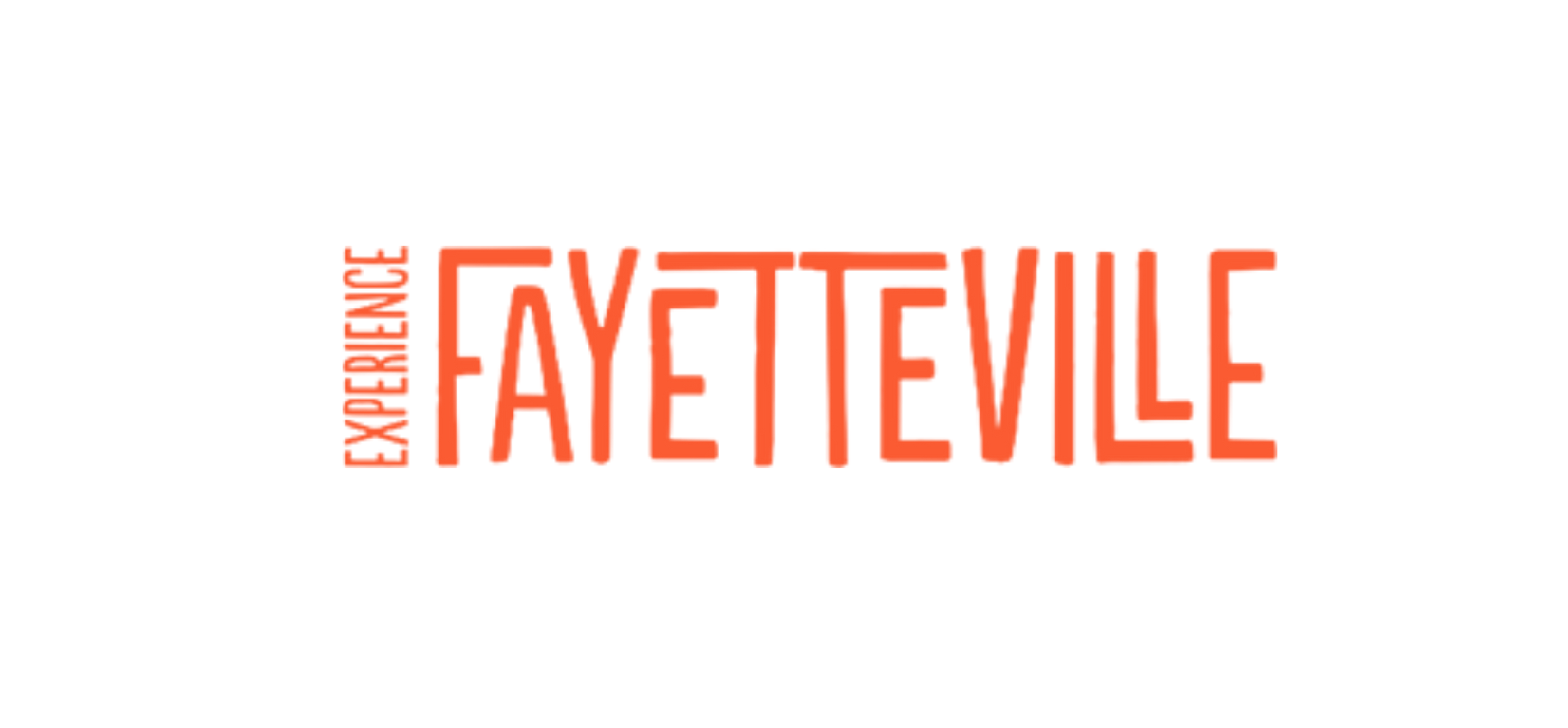 a logo for a company called experience fayetteville