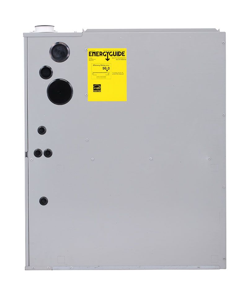 A gray box with a yellow energy guide label on it.