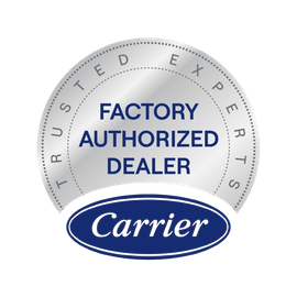 The carrier logo is blue and white and says `` turn to the experts ''.