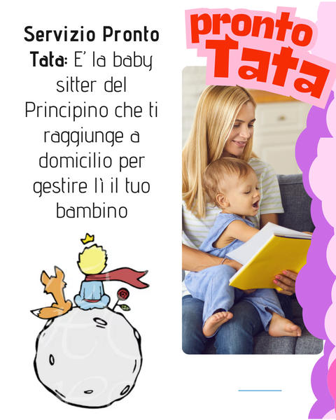 Pubblicità per il servizio di babysitting