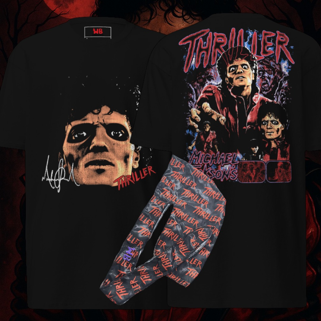 Michael Jackson Thriller-inspired tee and durag set by DemWavyBoyz.