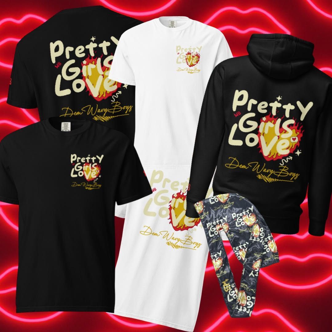 DemWavyBoyz “Pretty Girls Love” tees, hoodie, and durag set.
