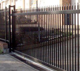 Heavy duty steel security fences together with motorised gates keep the intruders out. They act like a fortress without the need to look like one and are a great solution for industrial use. For questions or advice please call us now.