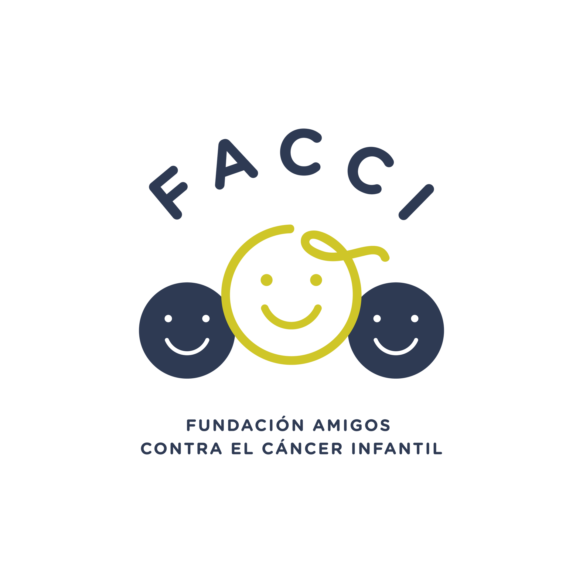 A logo for a charity called facci fundacion amigos contra el cancer infantil