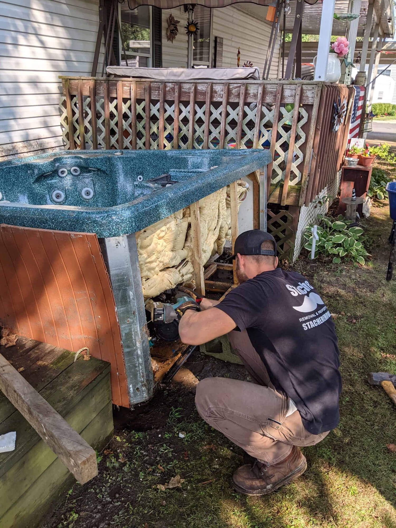 Hot tub removal