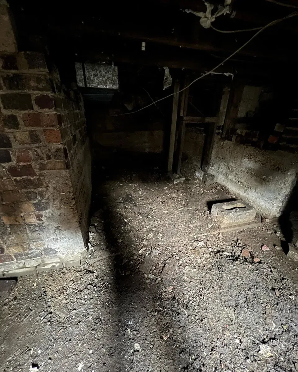 after cleaning out a dirty crawlspace in a farmhouse in Nelsonville OH