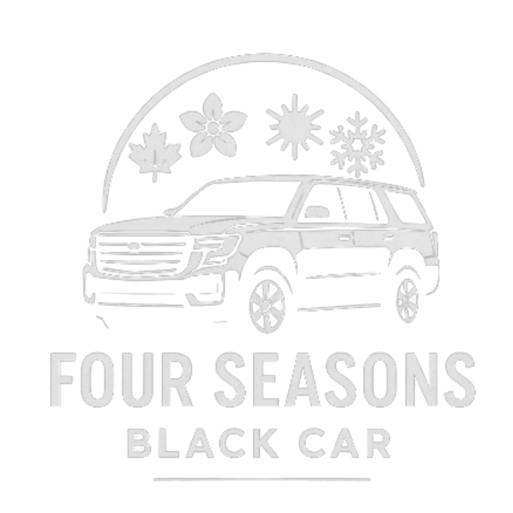 Logo of "Four Season Black Car Service" with a stylized number 4 and a car silhouette.