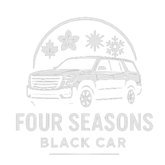 Logo of "Four Season Black Car Service" with a stylized number 4 and a car silhouette.