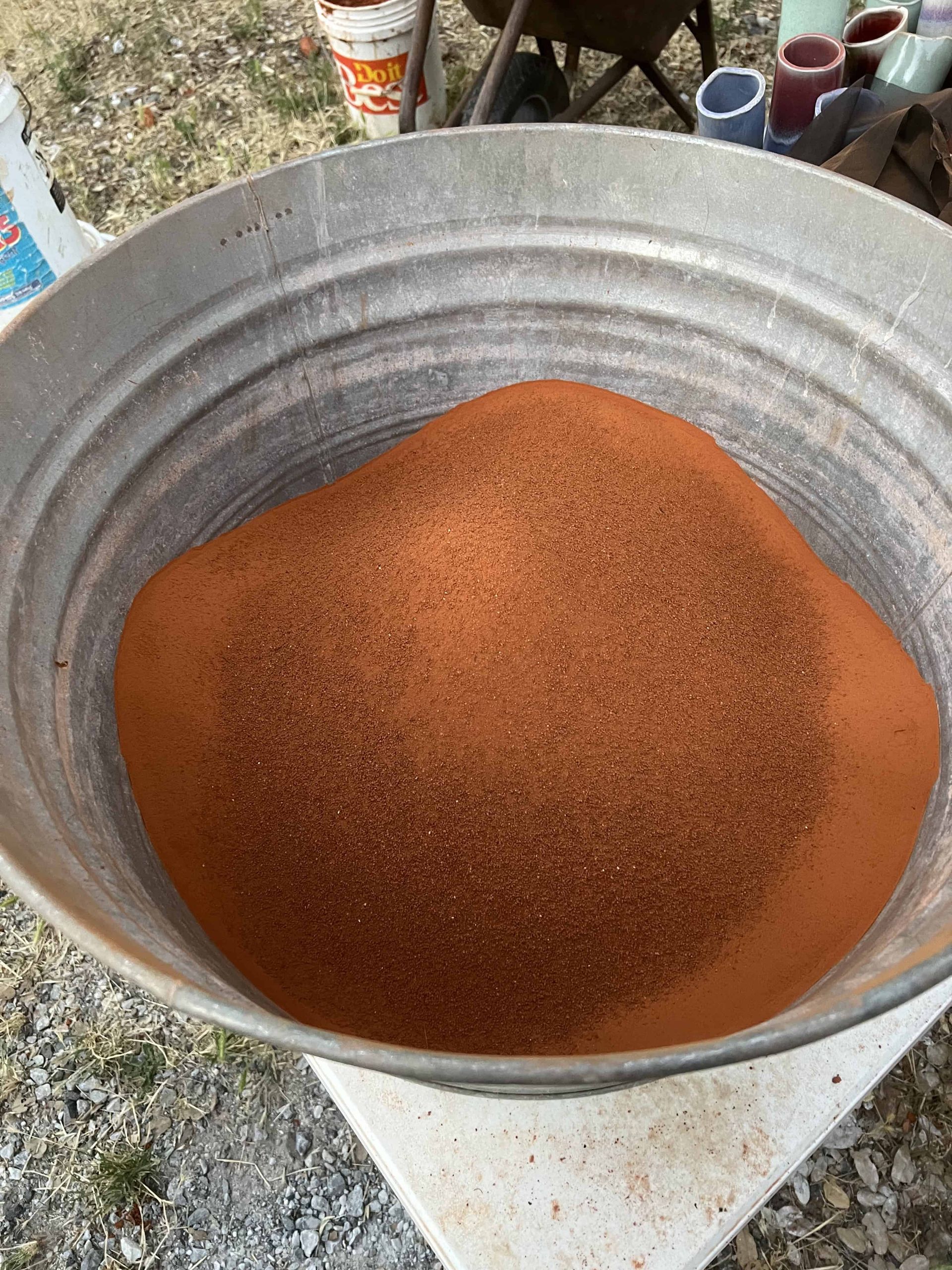 First stage of the screened red earth