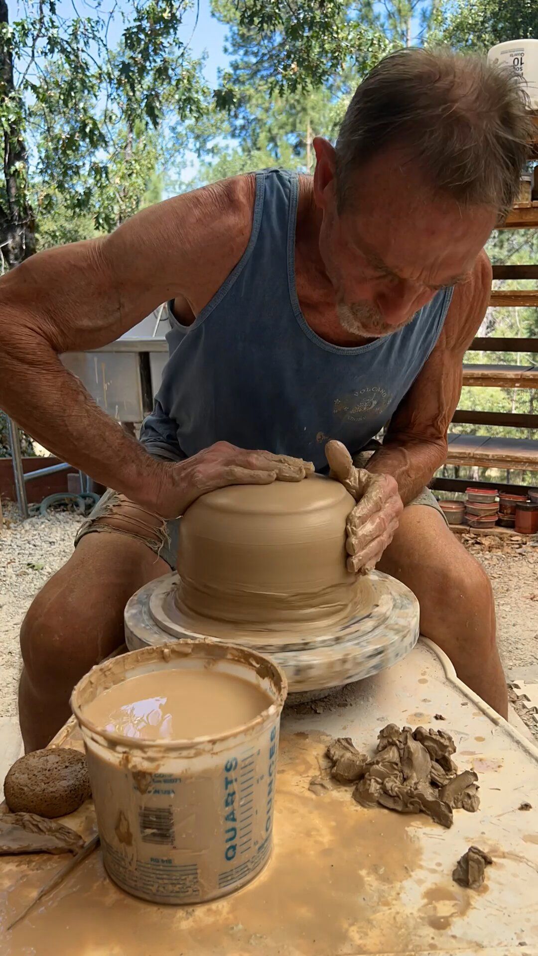 Forming the center clay