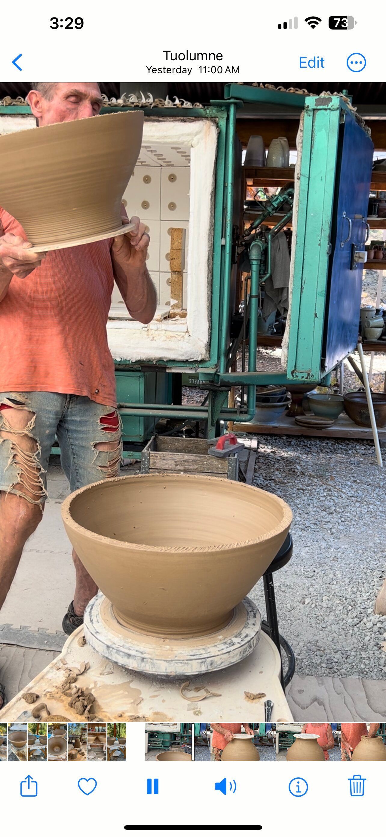 Flipping the  top half for joining to bottom half