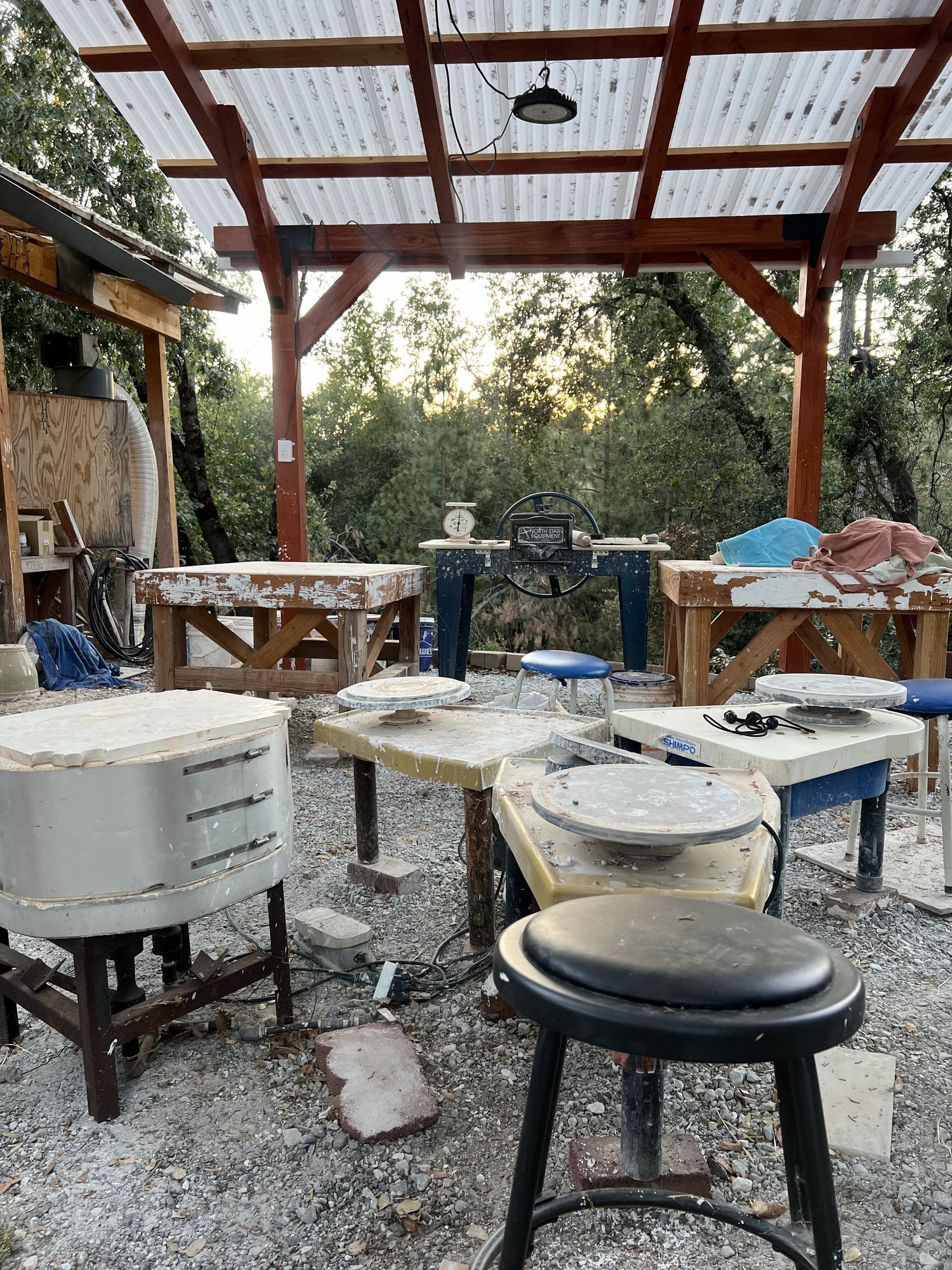 The view you see when you're sitting at a potters wheel