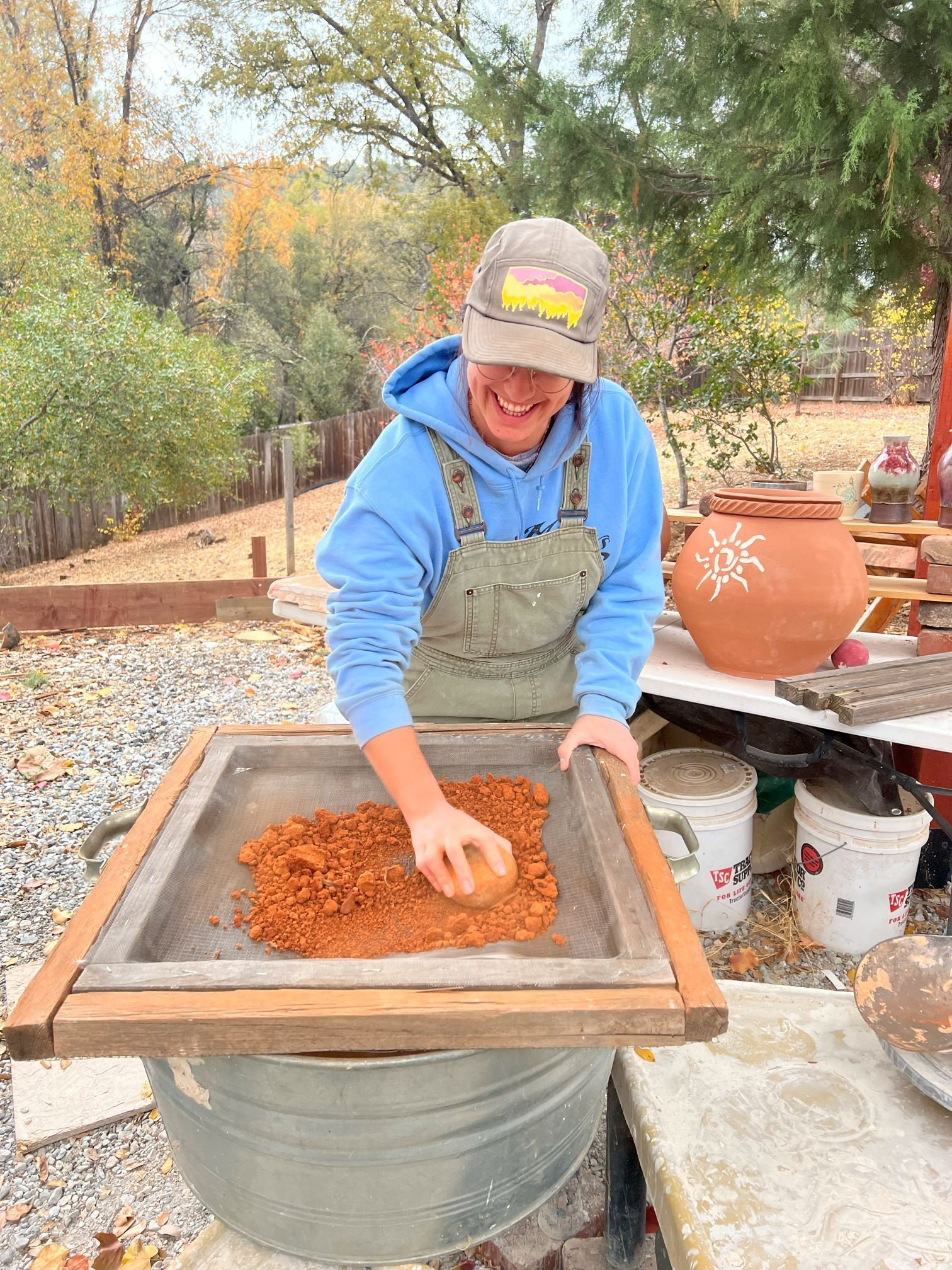 First screen of the red earth through stainless steel window screening