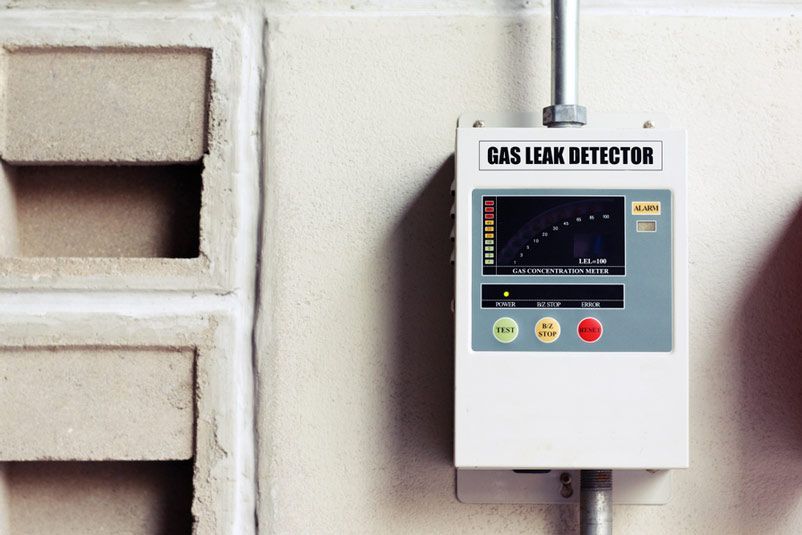 Gas Leak Detector Box on Cement Wall — Gas Fitting in Wollongong