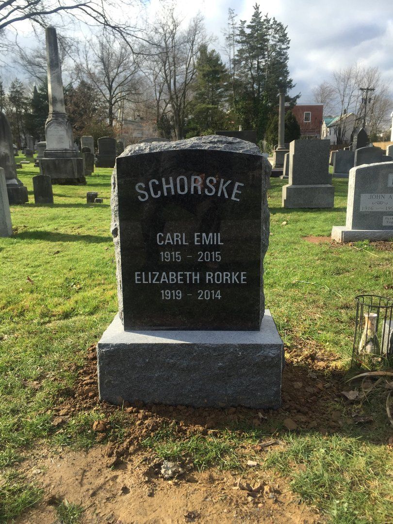 Schorske Gravestone — Hopewell, NJ — Sutphen Memorials Inc.