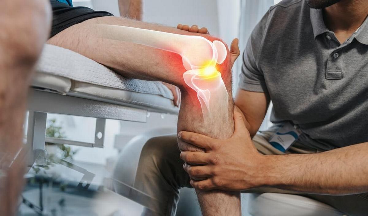 Kinesist begeleidt patiënt met artrose tijdens oefentherapie in Fysicure te Mol