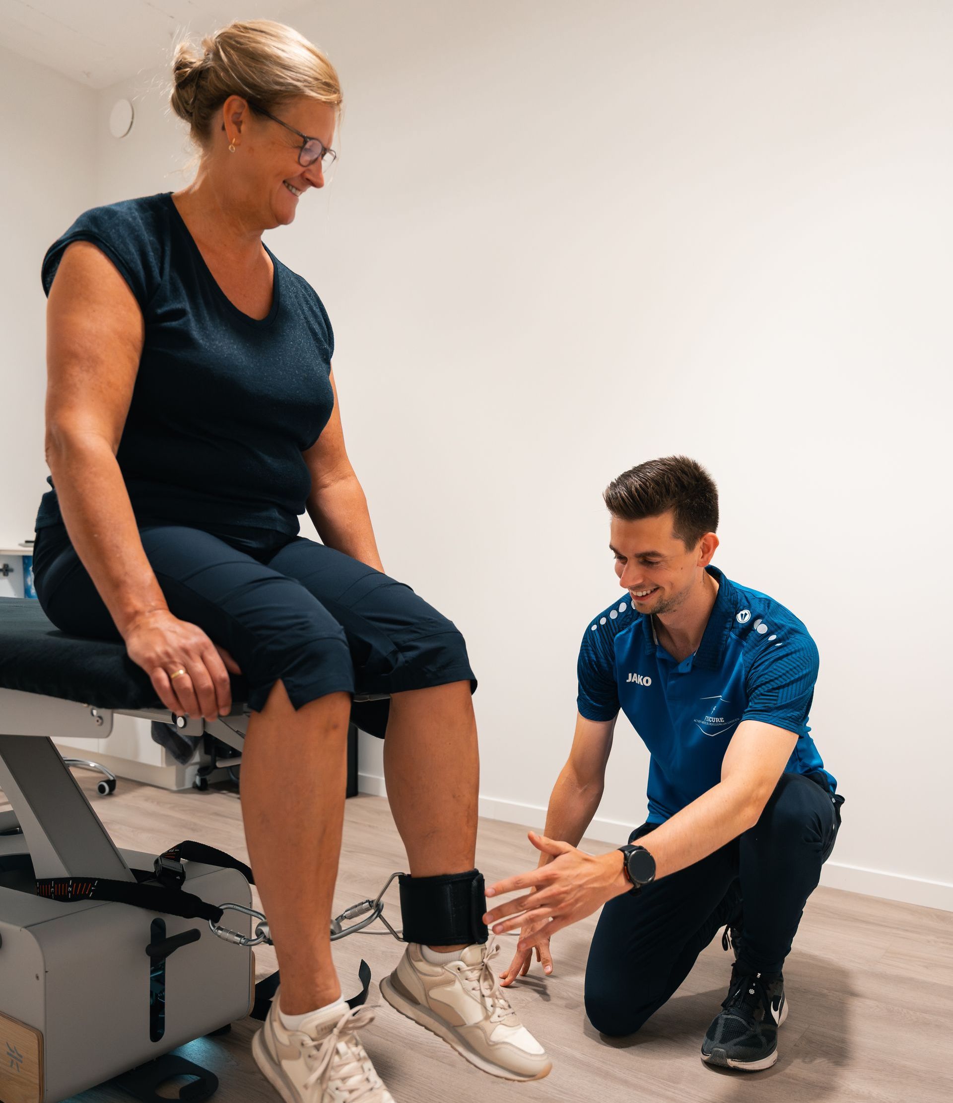 Return-to-sport krachttest onder begeleiding van kinesist bij Fysicure in Mol