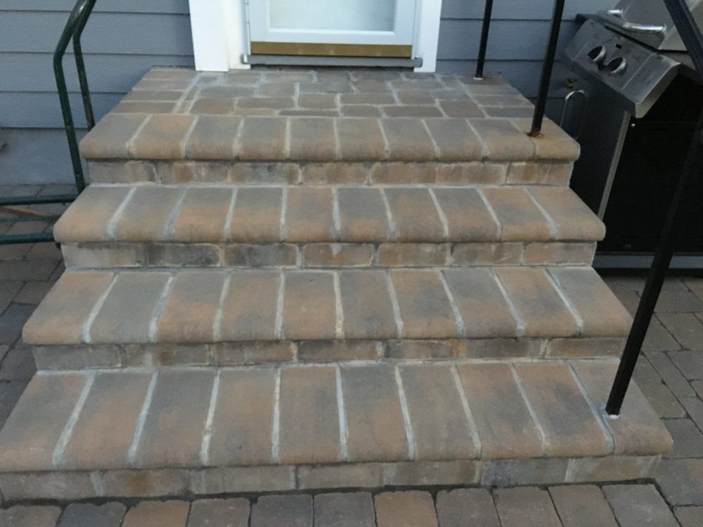 Stone Patio — Stone Stairway at New Rochelle, New York