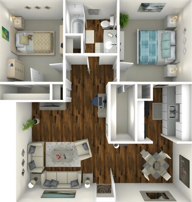 Deluxe Suite 2x1 Floor Plan