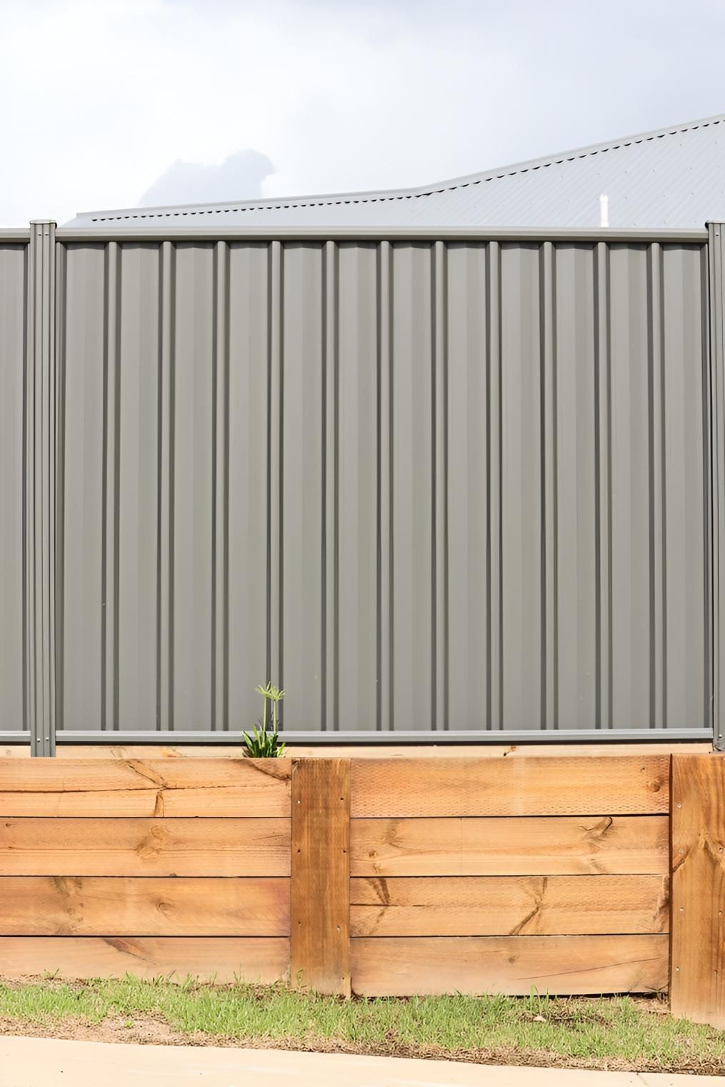 Gray Corrugated Metal Fence Over — LD Carpentry in Moss Vale, NSW