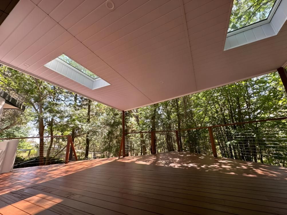 Wooden Deck With Wood Ceiling — LD Carpentry in Canberra, ACT