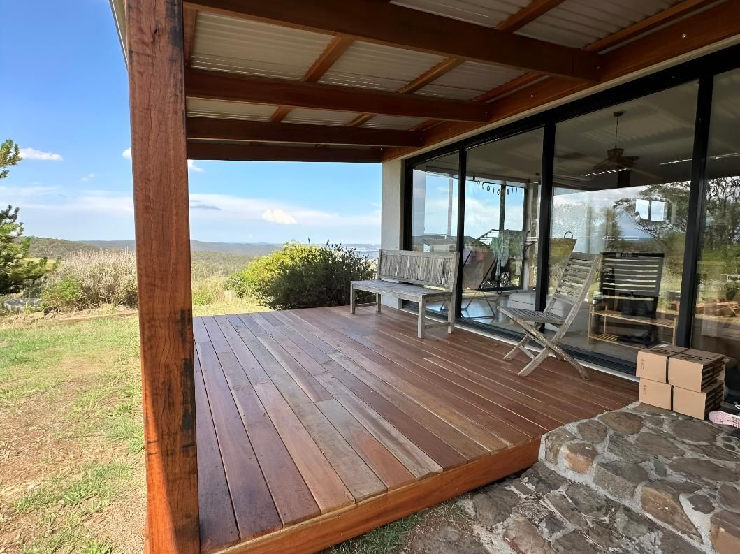 Wooden Deck of a House Overlooking a Natural Landscape — LD Carpentry in Goulburn, NSW