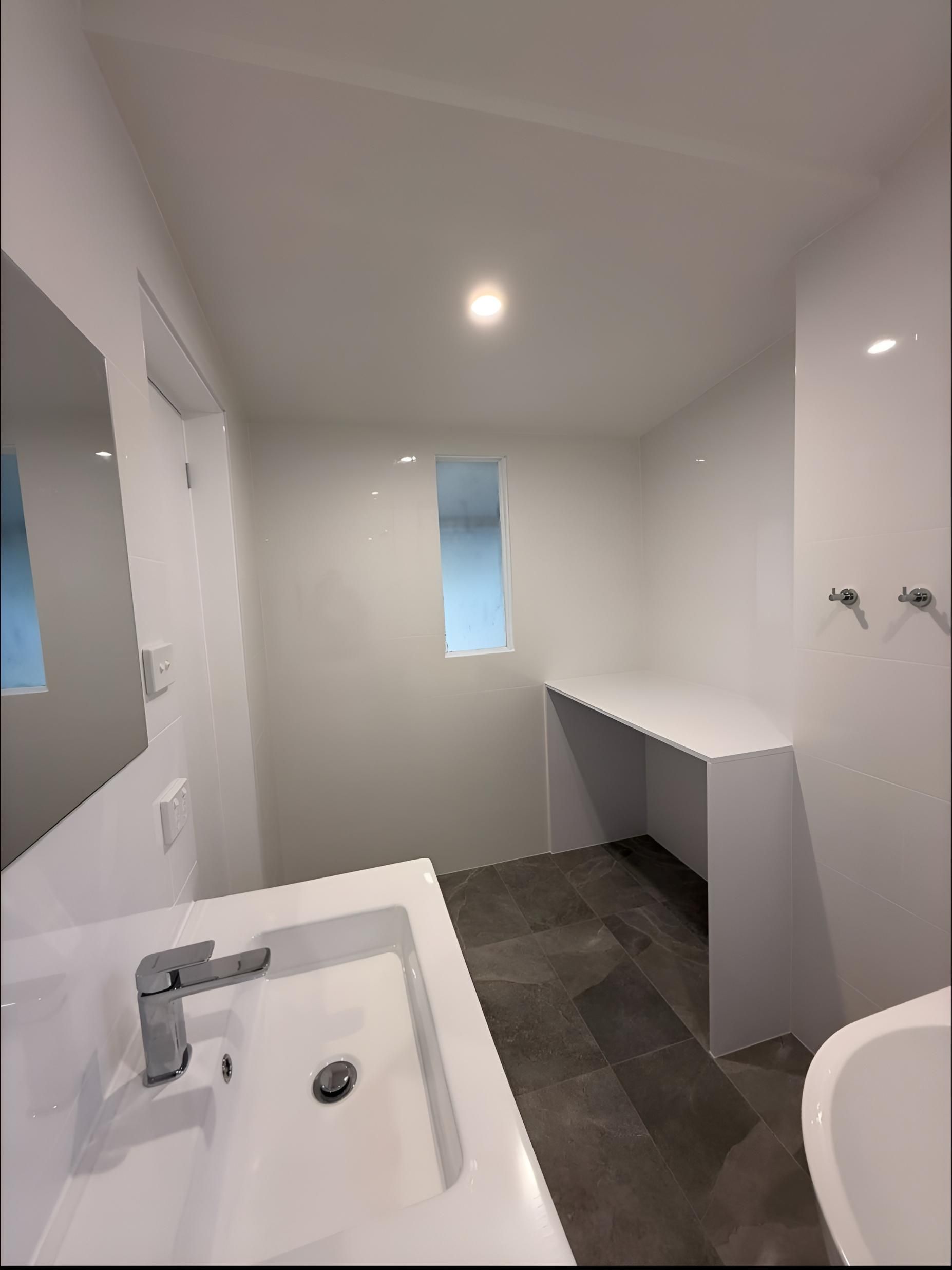 Modern, White Bathroom With Sink, Vanity — LD Carpentry in Goulburn, NSW